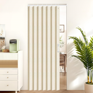 Butter Cream Accordion Door Curtain Panel