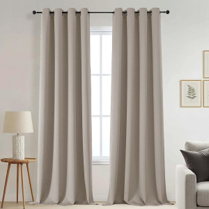 Stone Grommet Blackout Door Curtain Set