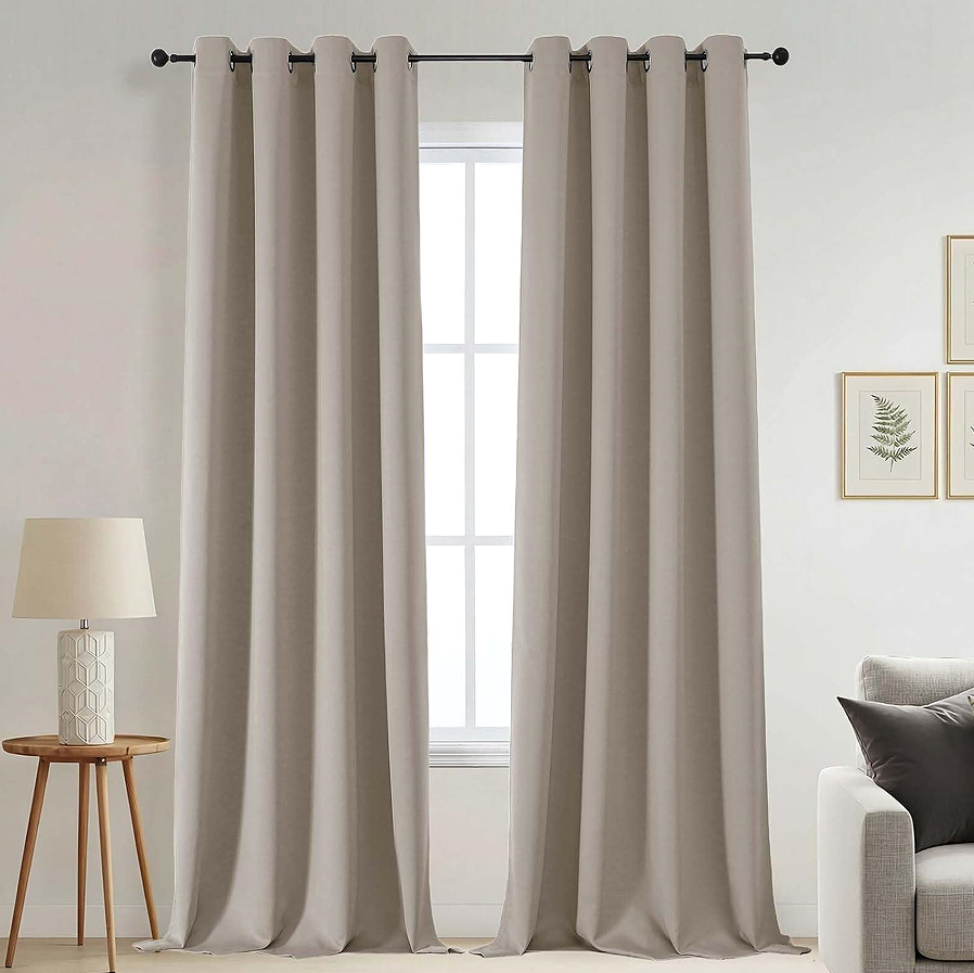 Stone Grommet Blackout Door Curtain Set