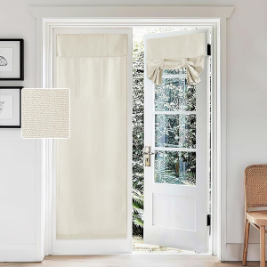 Faux Linen French Door Curtain Panel