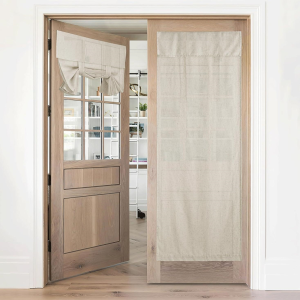 Natural Linen French Door Curtain Panel