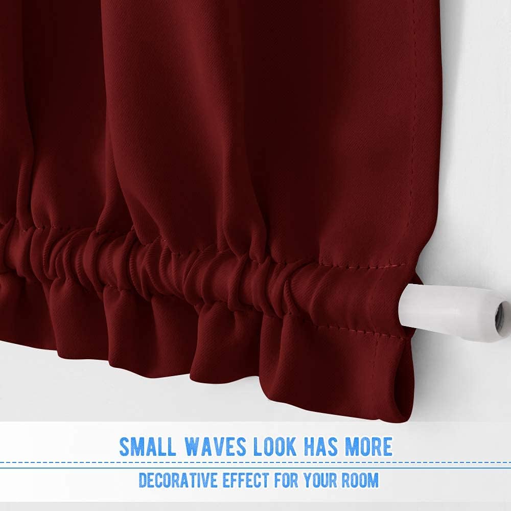 Burgundy Blackout French Door Curtain Panel - Image 2
