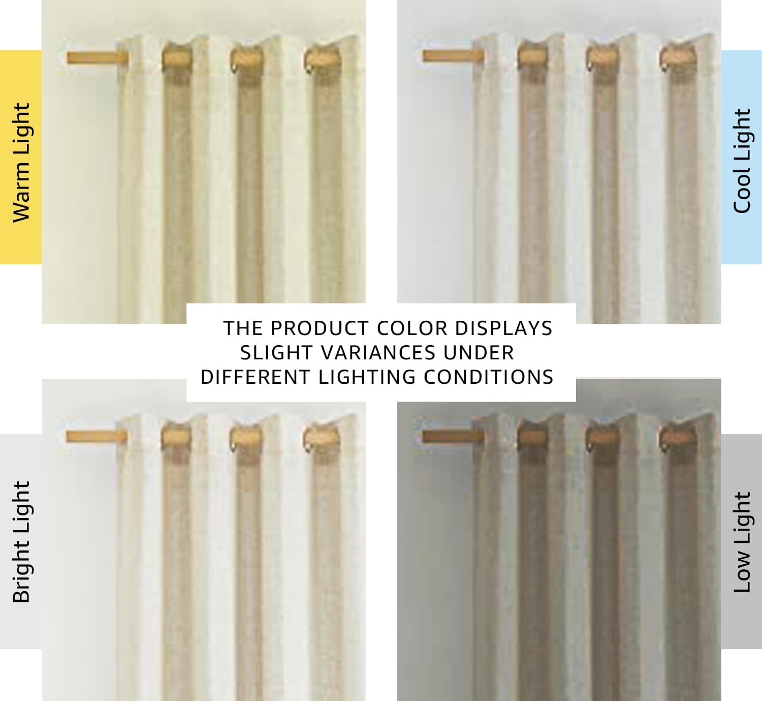 Natural Linen Grommet Sheer Door Curtain - Image 2