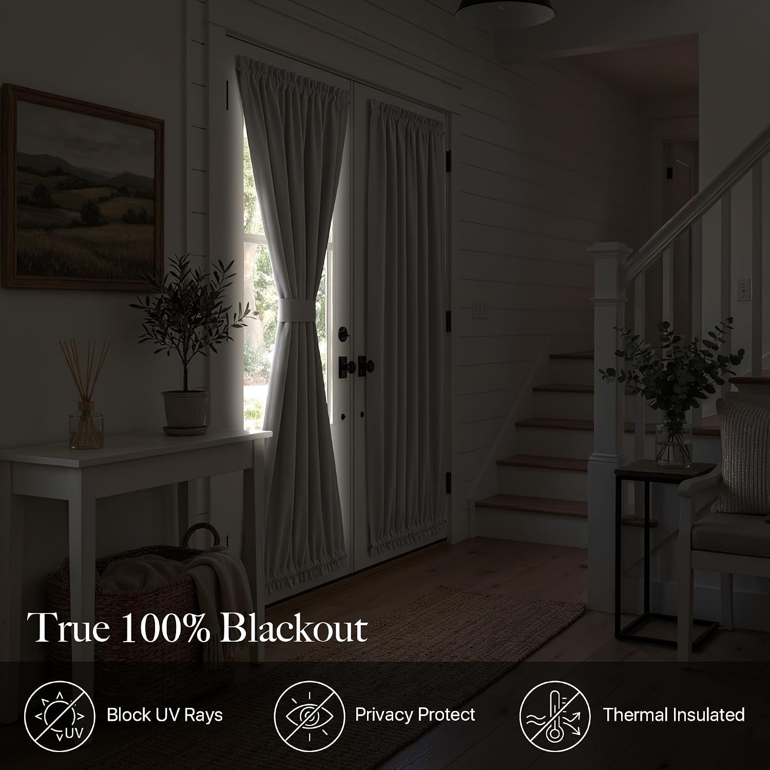 Natural Blackout French Door Curtain Panel - Image 2