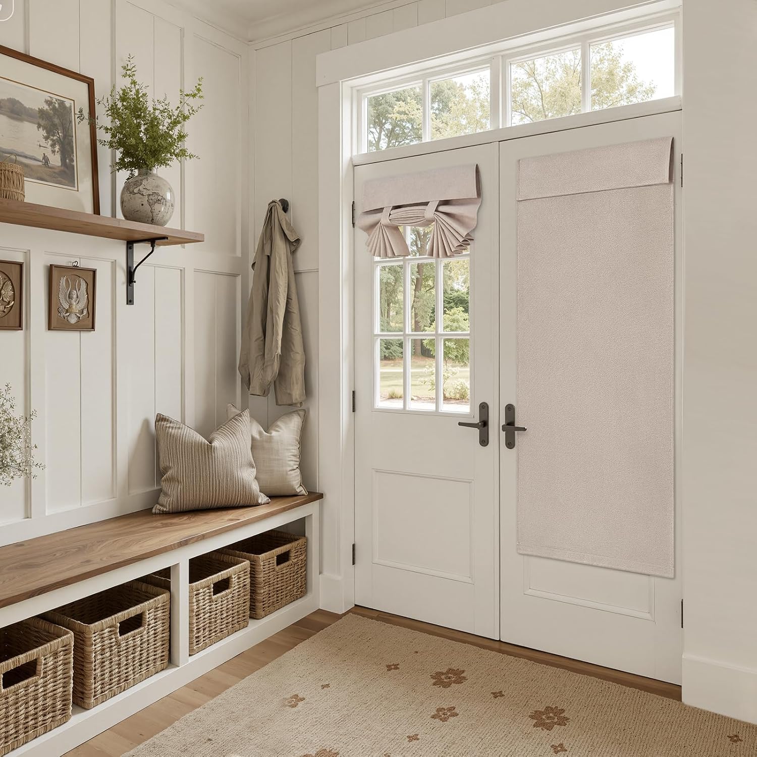 Natural Linen Blackout French Door Curtain - Image 2