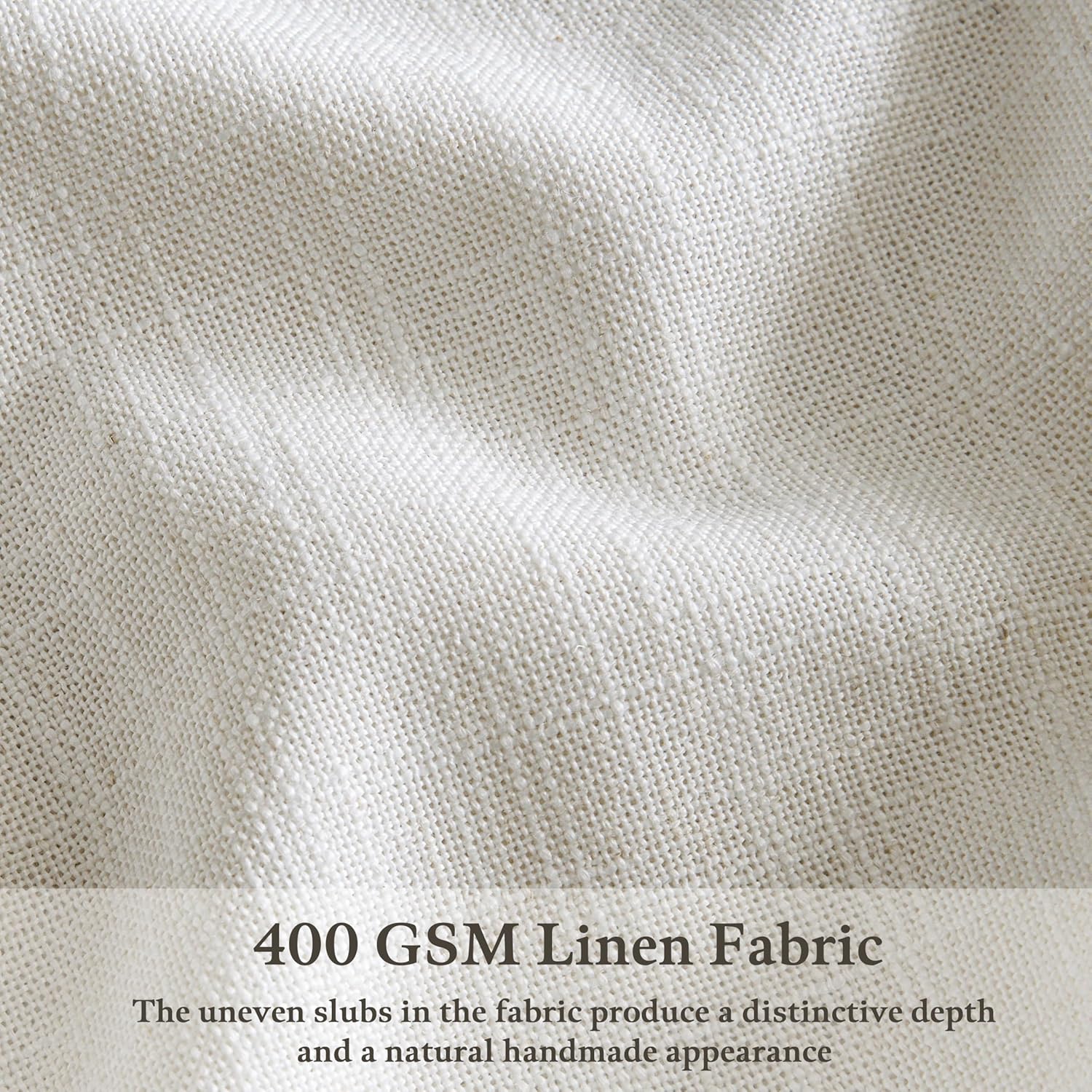 Beige Linen Pinch Pleat Curtain Panel - Image 2